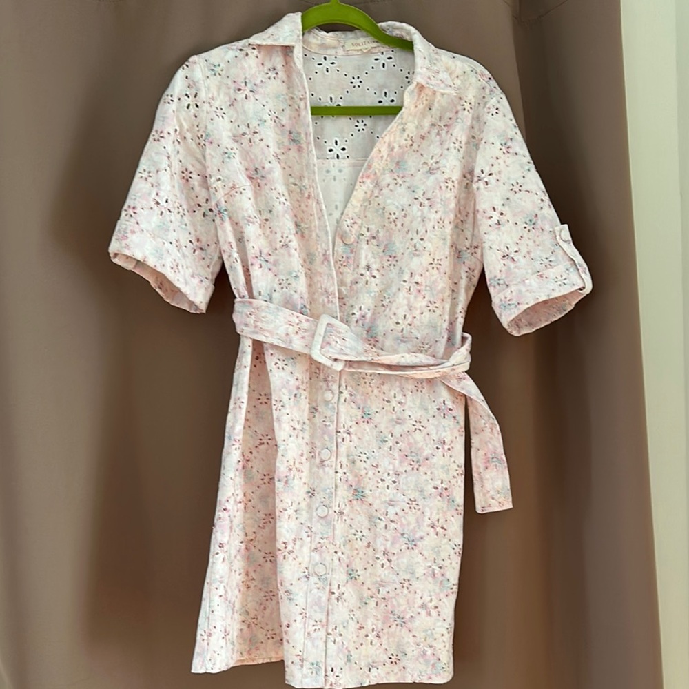Women's Pink Eyelet Dress